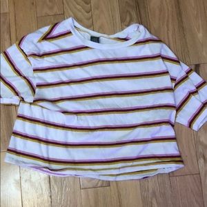 Wild Fable | White Striped T-Shirt